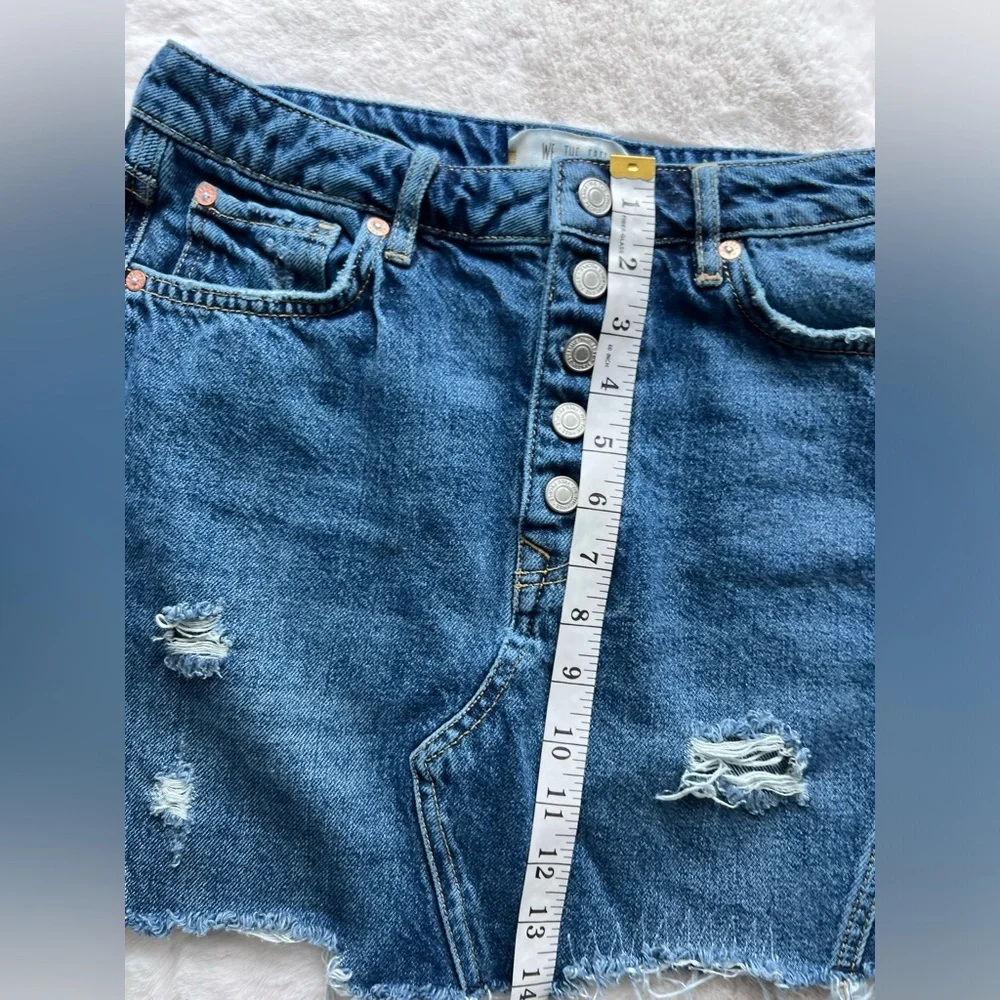 WE THE FREE Button Fly Denim Mini Skirt Size 29